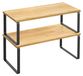 Merkloos Omgoods Kruidenrek uitbreidbaar - Keukenplank - Organiser - Stapelbaar - Metaal/Hout - Opbergplank