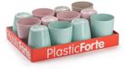 Plasticforte onbreekbare Drinkglazen - 12x - gekleurd - kunststof - 400 ml - herbruikbaar - sapglazen - waterglazen - camping