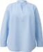 s.Oliver - Vrouwen blouse van fijn corduroy met opstaande kraag - Lichtblauw - Maat 46