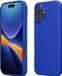 kwmobile telefoonhoesje geschikt voor Apple iPhone 16 Plus - Hoesje met siliconen coating - Smartphone case in Baltisch blauw