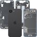Apple iPhone 16e Batterijklep, Met Middenbehuizing, Complete Onderdelen, Zwart, Premium Swap