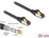 Delock RJ45 Network Cable Cat.6A male to male S/FTP black 30 cm