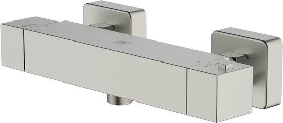 AquaVive Lena Thermostatische Douchekraan - Geborsteld Staal - 15cm