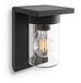 Calex Asti Solar Wandlamp - Tuinverlichting op Zonne-energie - Buitenlamp met Bewegingssensor - Warm Wit Licht - Zwart