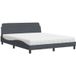 Maison Exclusive - Lit avec matelas « Dover » gris foncé 160 x 200 cm, velours