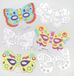 Baker Ross Maak en ontwerp je eigen lente vlinders maskers van karton - creatieve themafeest knutselpakket voor kinderen om in te kleuren en versieren (6 stuks)