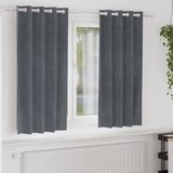 vidaXL Gordijnen 2 st lichtgrijs 140 x 175 cm fluweel