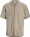 Jack & Jones Jjeenzo Stripe Resort Shirt Ss Sn 12268457 Crockery Mannen Maat L