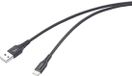 Renkforce RF-6872332 USB-kabel USB 2.0 USB-A stekker, USB-C stekker 1.00 m Zwart