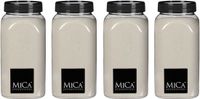 Mica Decorations decoratie zand - 4x - 1 kg - 650ml - creme wit