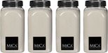 Mica Decorations decoratie zand - 4x - 1 kg - 650ml - creme wit