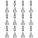 Home & Styling poids de nappe cônes - 12x - argent - 7 cm