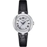 Tissot Bellissima montre à quartz pour femmes avec boîtier en acier inoxydable 316L, noir, cuir, 4 (T1260101601300), noir, montre à quartz
