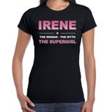 Bellatio Decorations Irene Voornaam cadeau - The Woman, The myth the legend - zwart - dames S