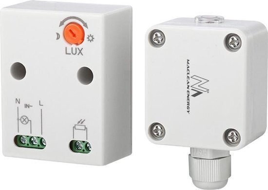 Maclean Energy Schemerschakelaar met de externe sensor max 3450W Maclean Energy MCE35