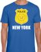 Bellatio Decorations Police embleem New York t-shirt blauw voor heren M