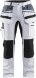 Blåkläder Schilders werkbroek met stretch 1910-1000 - Wit/zwart - D104