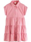 Next Jurk rood / watermeloen rood / wit