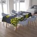 Bonamaison Tafelkleed, Anti-Mold, Sneldrogend, Waterdicht, 100% Polyester Tafellaken, Neon Geel, Rook, 140 x 200 Cm