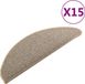 vidaXL Trapmatten 15 stuks 65x21x4 cm Bruin