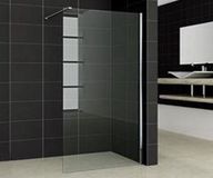 Bagno Bathroom Gradara Abierto Douchewand 30 cm - 8 mm - Chroom - Links en rechts - NANO