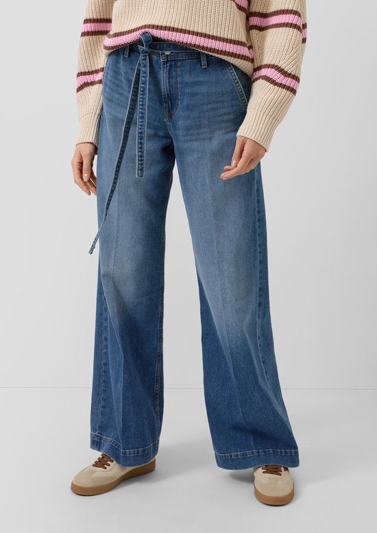 s.Oliver Jeans-Hose SURI W46 X L32 Blauw Bootcut Fit Katoen