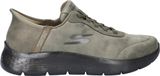 Skechers Go Walk Flex Hands Free Slip-In heren sneaker - Kaki - Maat 41