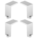 cyclingcolors 4 pieds pieds de meuble hauteur 100 mm en aluminium avec réglage universel 10 mm pour canapé armoire cuisine salle de bain chrome mat