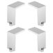 cyclingcolors 4 pieds pieds de meuble hauteur 100 mm en aluminium avec réglage universel 10 mm pour canapé armoire cuisine salle de bain chrome mat