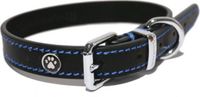 Rosewood Luxe Lederen Halsband Hond Zwart L