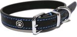 Rosewood Luxe Lederen Halsband Hond Zwart L