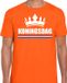 Bellatio Decorations Shoppartners Bv Oranje Koningsdag met kroon shirt heren S