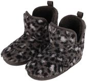 Apollo kindersloffen - luipaard - donkergrijs - pantoffels - met antislip - voor kinderen 31-32