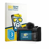 BROTECT Bedifol Screenprotector 3 Stuks voor Canon PowerShot V1 Premium Beschermglas transparant