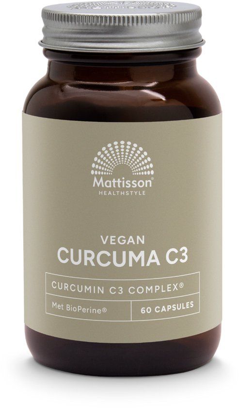 Mattisson HealthStyle Mattisson Vegan Curcuma C3 met BioPerine 500mg - 60 capsules