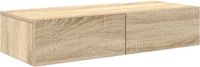 vidaXL Wandschap met lades 80x33x17 cm bewerkt hout sonoma eikenkleur