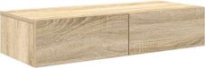 vidaXL Wandschap met lades 80x33x17 cm bewerkt hout sonoma eikenkleur