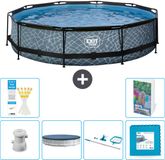 EXIT Toys EXIT Rond Stone Frame Zwembad - 360 x 76 cm