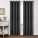 Goodivery Rideaux occultants noirs en polyester avec isolation thermique et insonorisation
