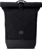 Johnny Urban Rugzak Dames & Heren Zwart - Allen Medium - Rolltop met Laptopvak voor Universiteit, Fiets, Zaken - 15L - Duurzaam - Waterafstotend