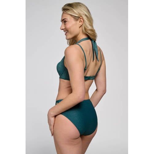 ten Cate Beach TC WOW bikinislip met lurex donkergroen