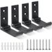 Kapstokken Shenzhen Haorui Industrial Technology Co., Ltd. 4 stks Oortelefoon Muur Mount, Opvouwbare Muur Haken, oortelefoon houder, aluminiumlegering, met schroeven, kapstokken voor Kantoor, Keuken, Cape, hoed (zwart)