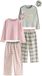 Next - Meisjes - Set van 2 geweven pyjama's met wijde pijpen - Groen/Roze