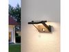 Lucande - solar buitenlamp - 1licht - aluminium, kunststof - H: 23.3 cm - grafietgrijs, wit - Inclusief lichtbron