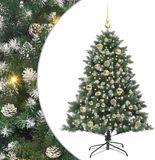 vidaXL Kunstkerstboom Groen 120 cm PVC en Plastic en Staal