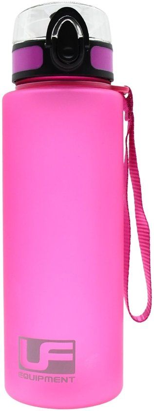 UFE Urban Fitness waterfles flip lid roze 700ml - sportfles BPA-vrij