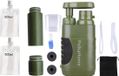 PolkaHome Filtre à eau Survival Filtre 10000L - Filtre à eau Outdoor - Purificateur d'eau - Kit de survie de purification d'eau, filtre à eau, filtres à eau kit d'urgence (incluant 1 filtre de remplacement de rechange + 2 pochettes d'eau gonflables de 500ml) Filtre 10000L