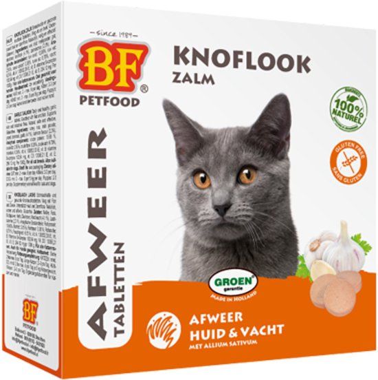 Biofood BF®Petfood Kat Knoflooktabletten - Naturel - 2 x 100 stuks