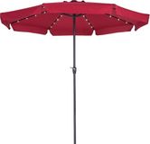 Kingsleeve Parasol - LED-verlichting 330 cm Solar - Rood