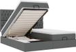vidaXL - Ottomaans bed met matrassen - 160x200cm - Stof - Donkergrijs